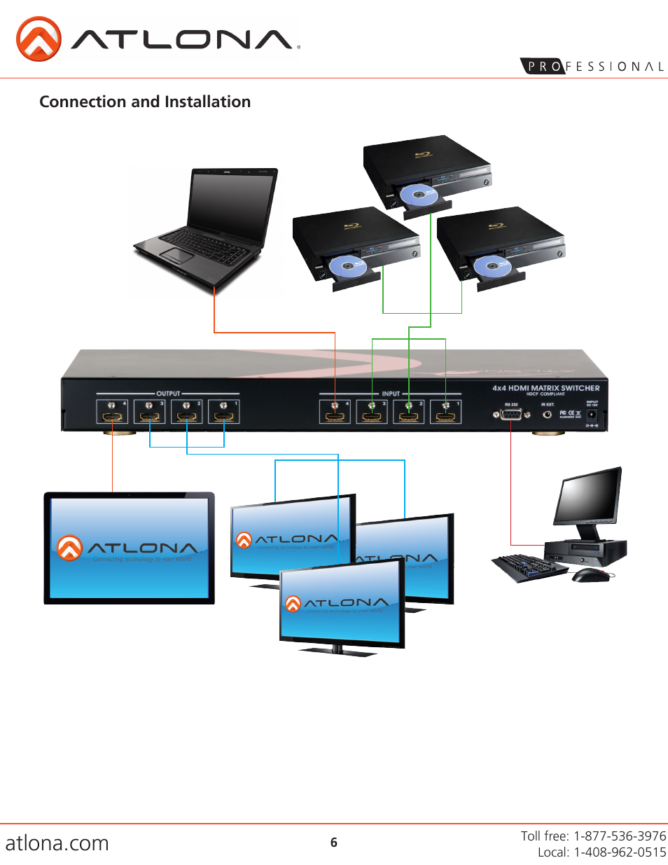 Atlona AT HD V44M V3 User Manual | Page 6 / 9