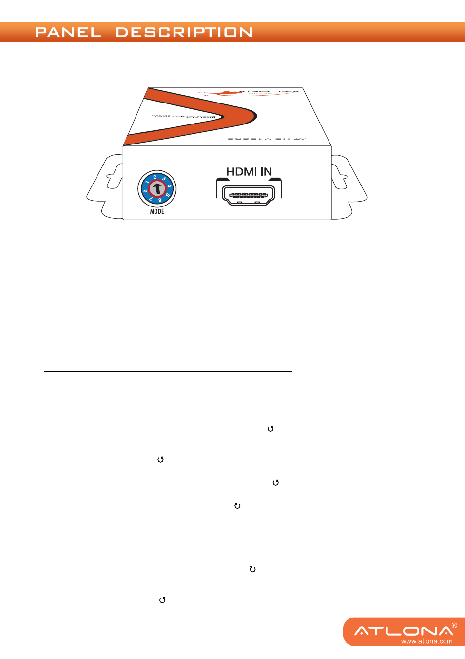 Panel description, Sender unit: at-hd-v40ss | Atlona AT HD V40SRS User Manual | Page 6 / 12