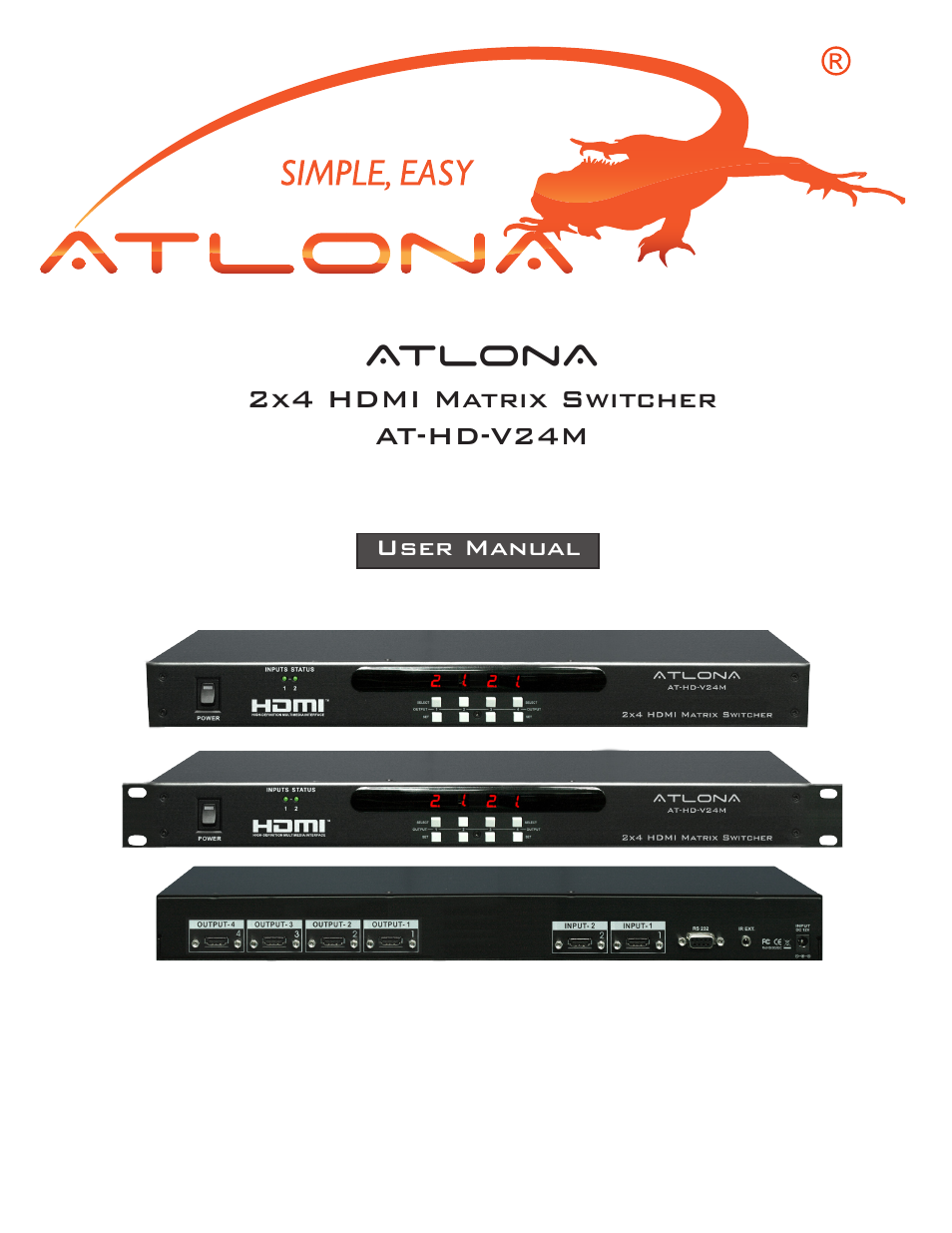 Atlona AT HD V24M User Manual | 12 pages