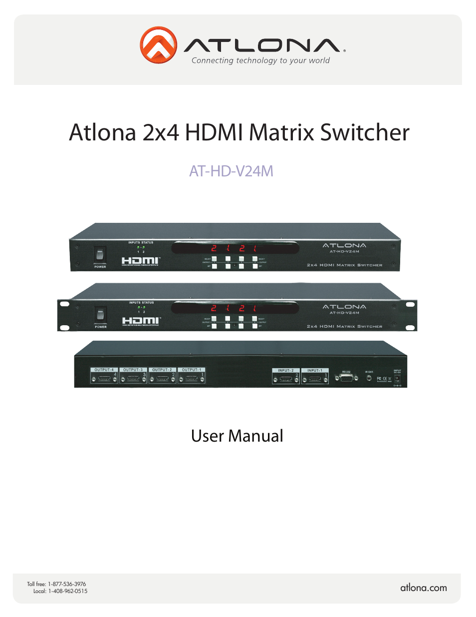 Atlona AT HD V24M V2 User Manual | 11 pages