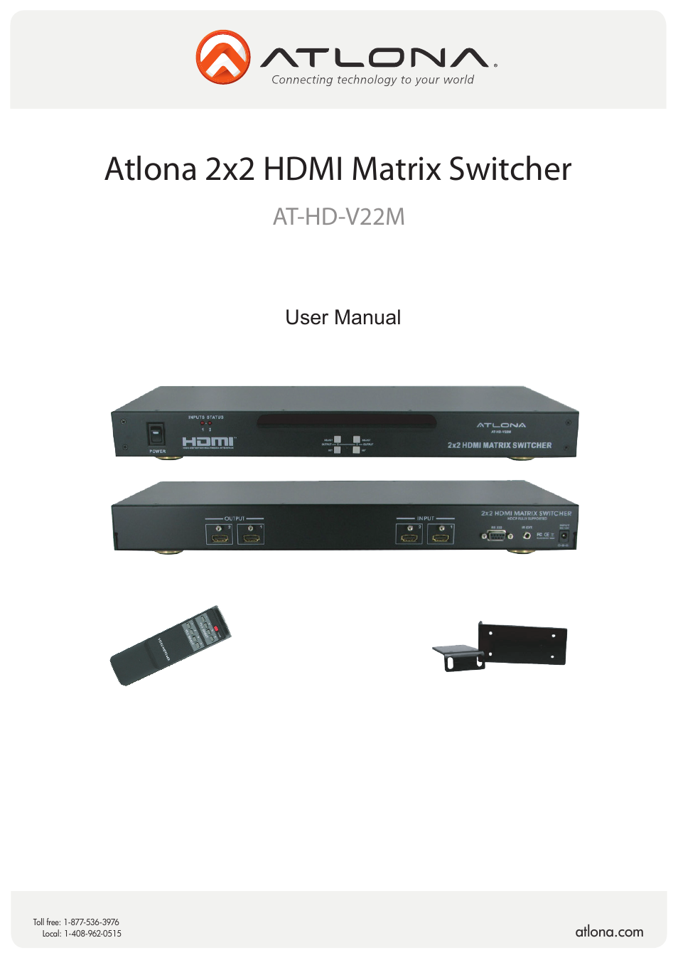 Atlona AT HD V22M V2 User Manual | 11 pages