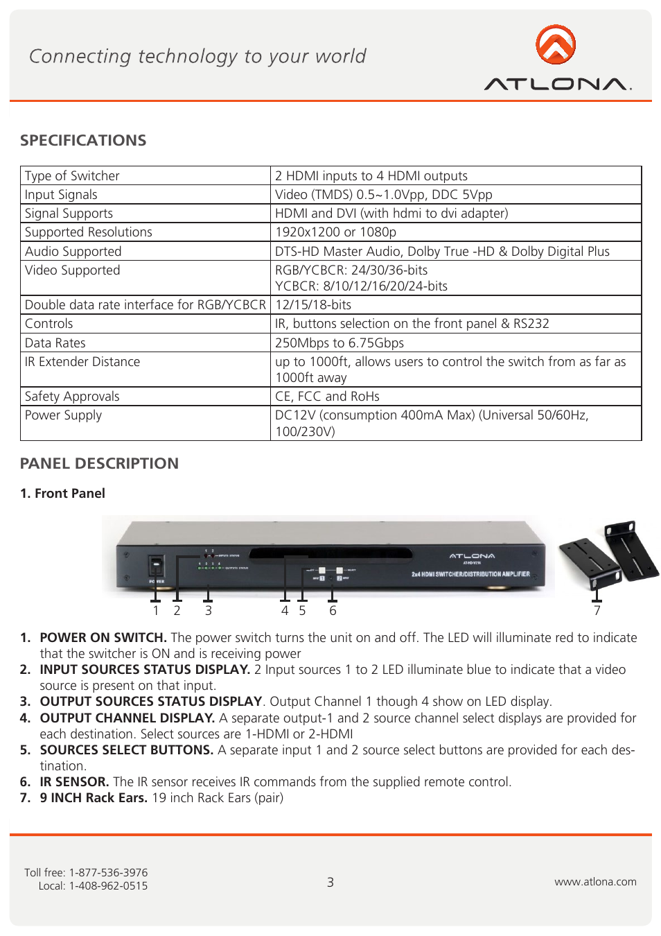 Atlona AT HD V214 User Manual | Page 4 / 11