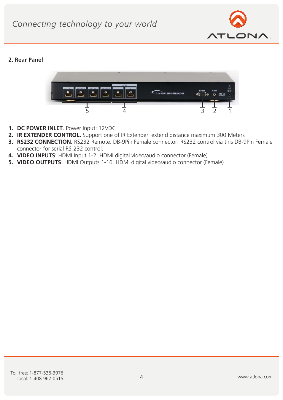 Atlona AT HD V214 User Manual | Page 5 / 11