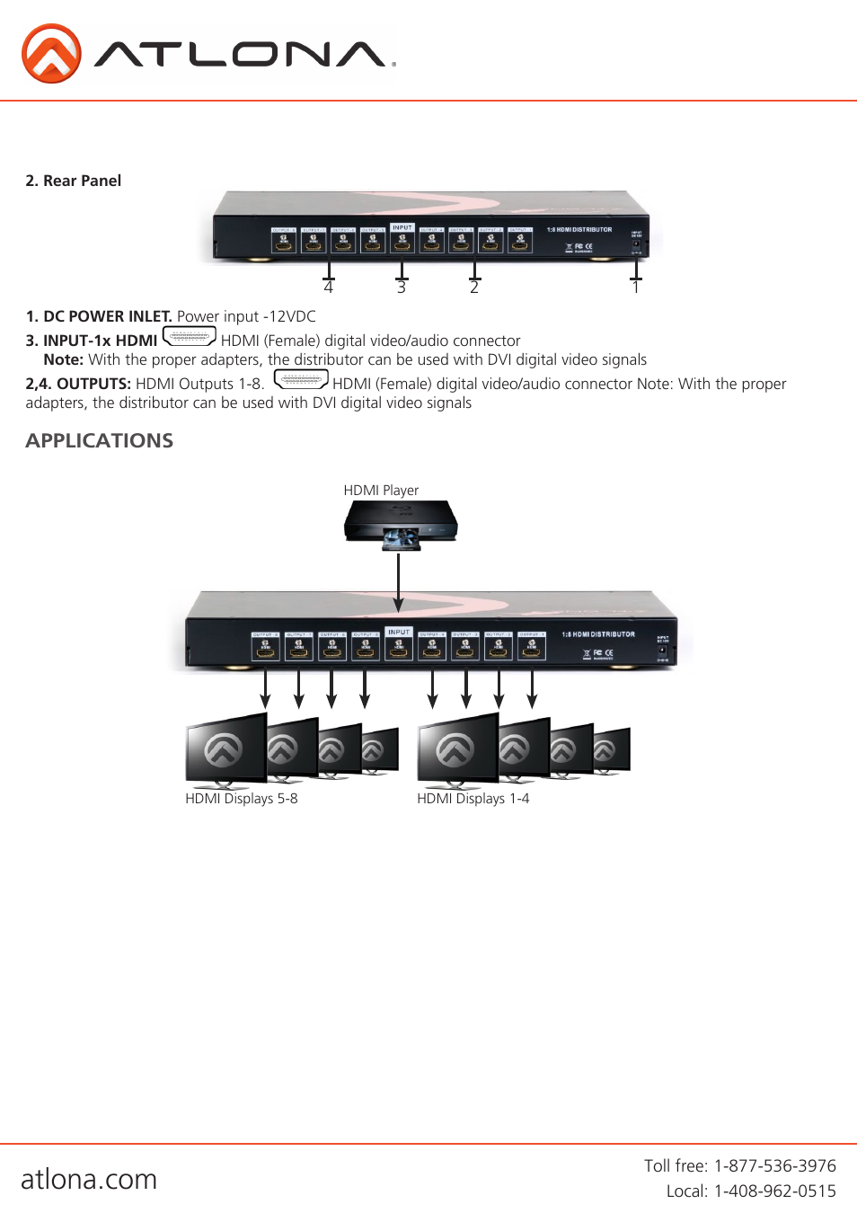 Applications | Atlona AT HD V18 User Manual | Page 5 / 9