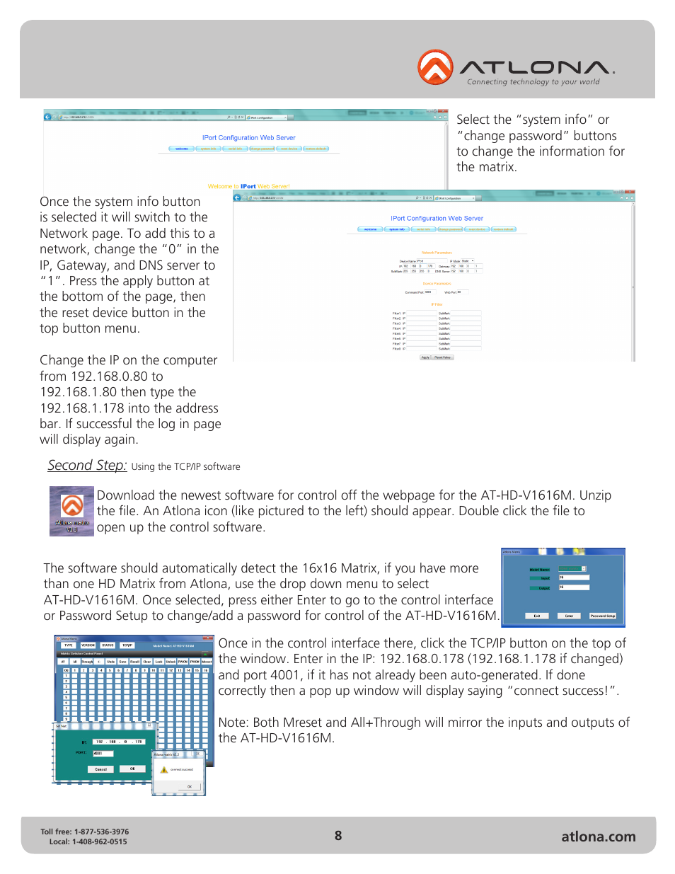 Atlona AT HD V1616M V2 User Manual | Page 8 / 14