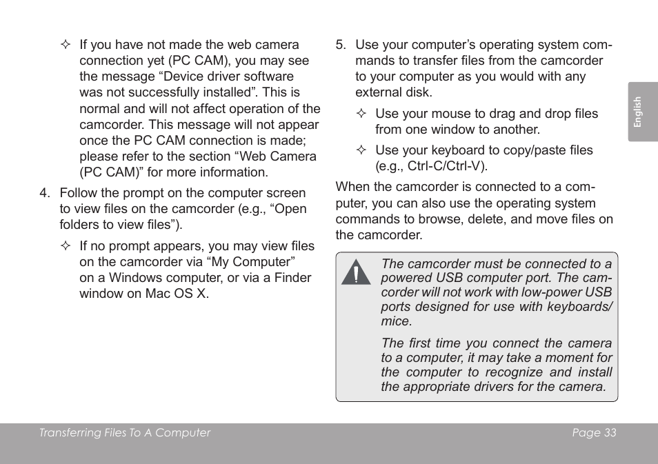 COBY SNAPP CAM3005 User Manual | Page 33 / 180