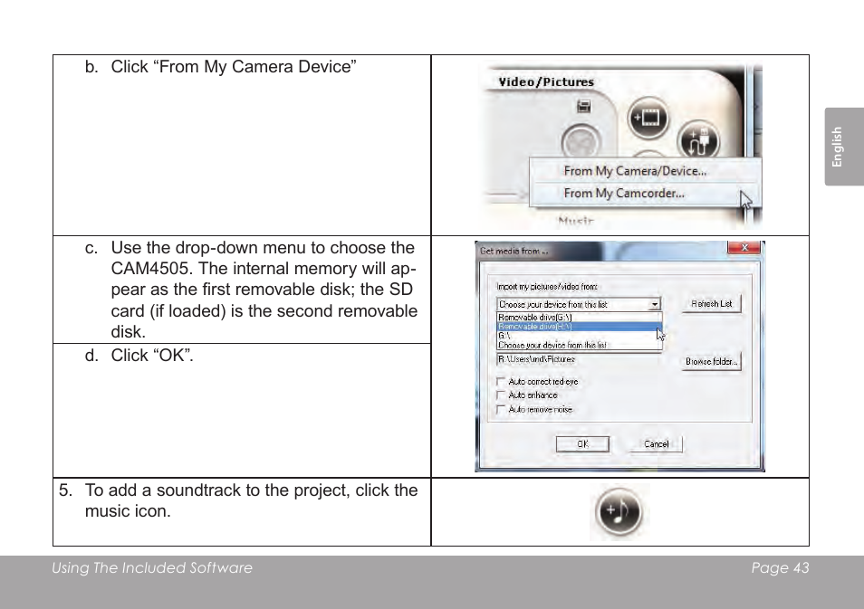 COBY SNAPP CAM3005 User Manual | Page 43 / 180