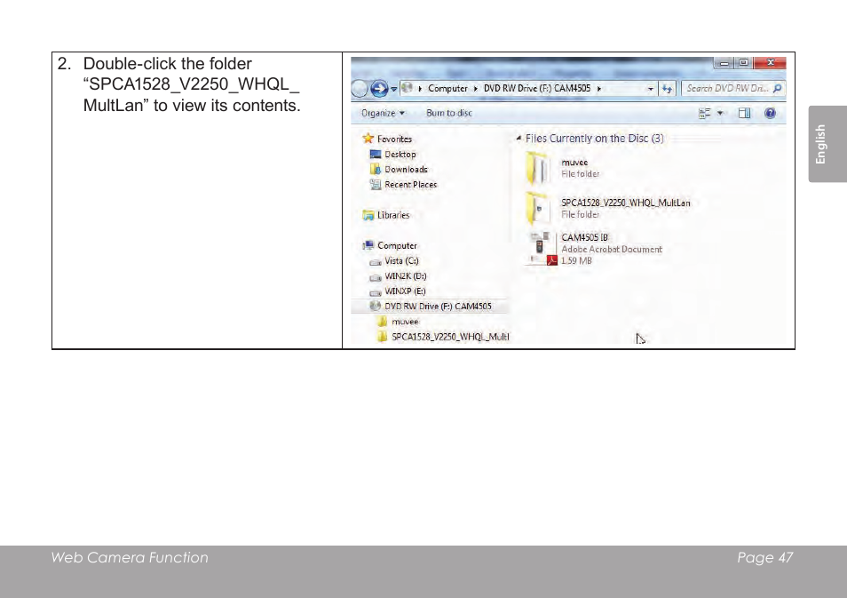 COBY SNAPP CAM3005 User Manual | Page 47 / 180
