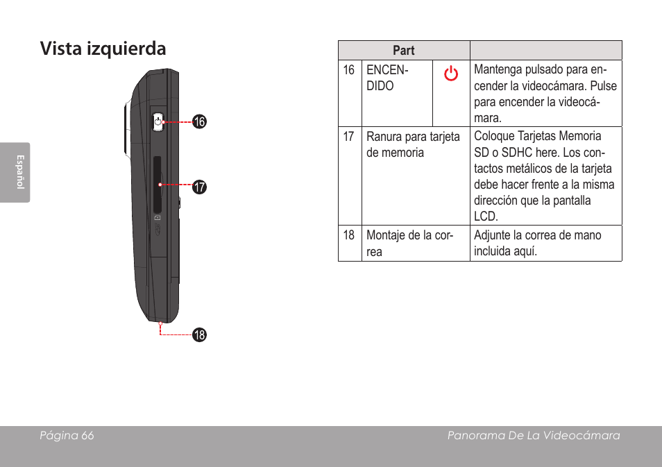 Vista izquierda | COBY SNAPP CAM3005 User Manual | Page 66 / 180