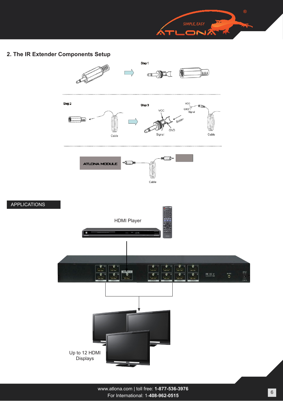 Atlona AT HD V112 User Manual | Page 6 / 9