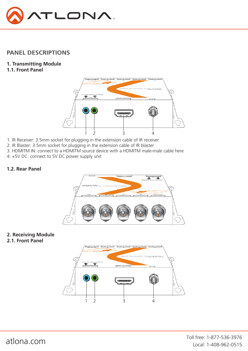 Atlona AT HD RG100SR User Manual | Page 5 / 11
