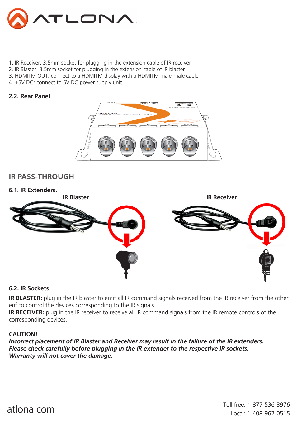 Atlona AT HD RG100SR User Manual | Page 6 / 11