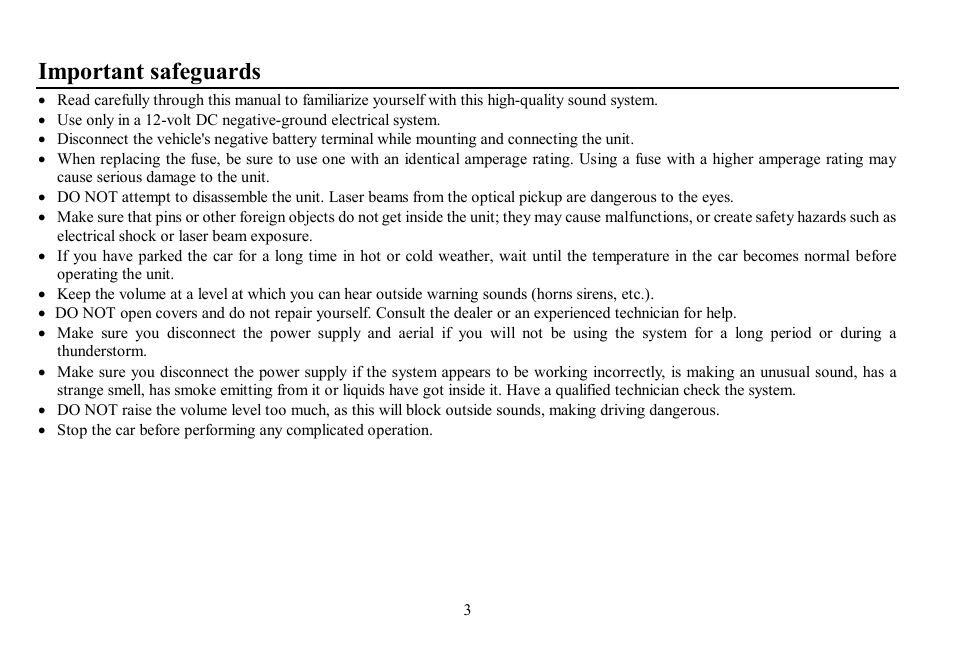 Important safeguards | Hyundai H-CDM8057 User Manual | Page 3 / 41