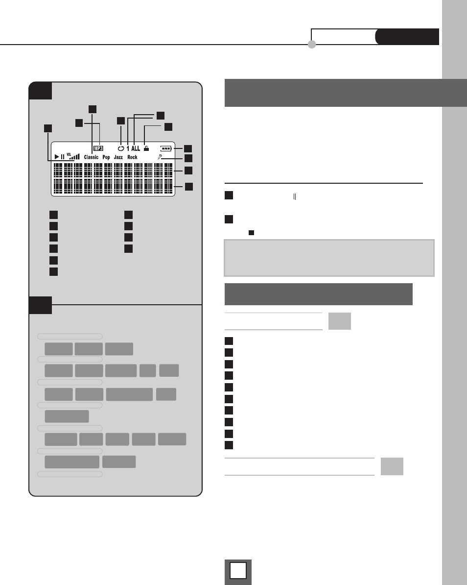 Using the player, Lcd and menus, Mp-c440 | COBY MP-C440 User Manual | Page 11 / 23