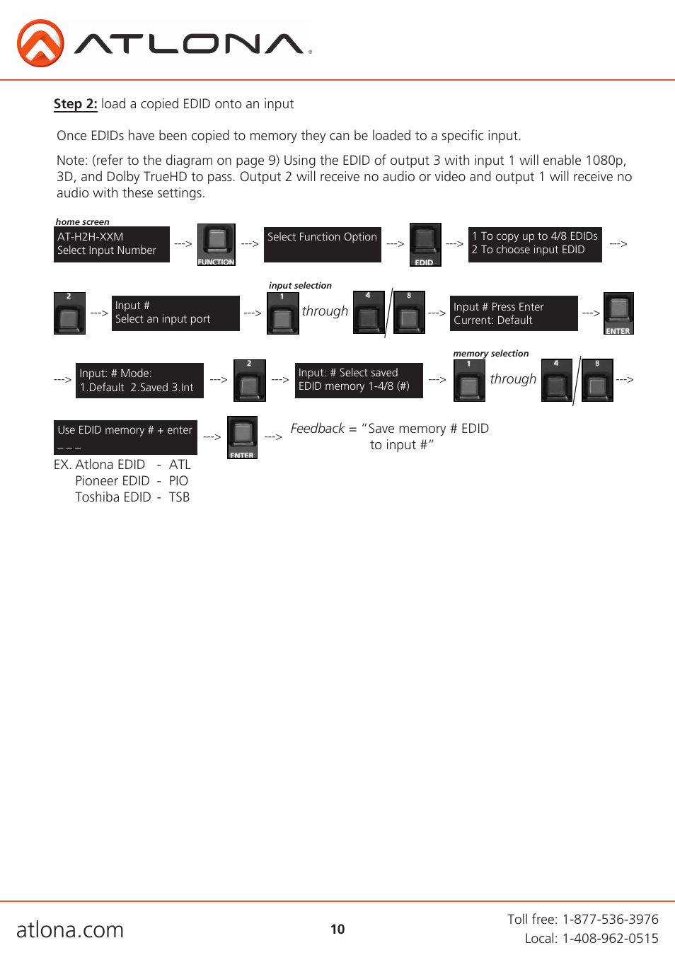 Atlona AT H2H V2 User Manual | Page 10 / 30