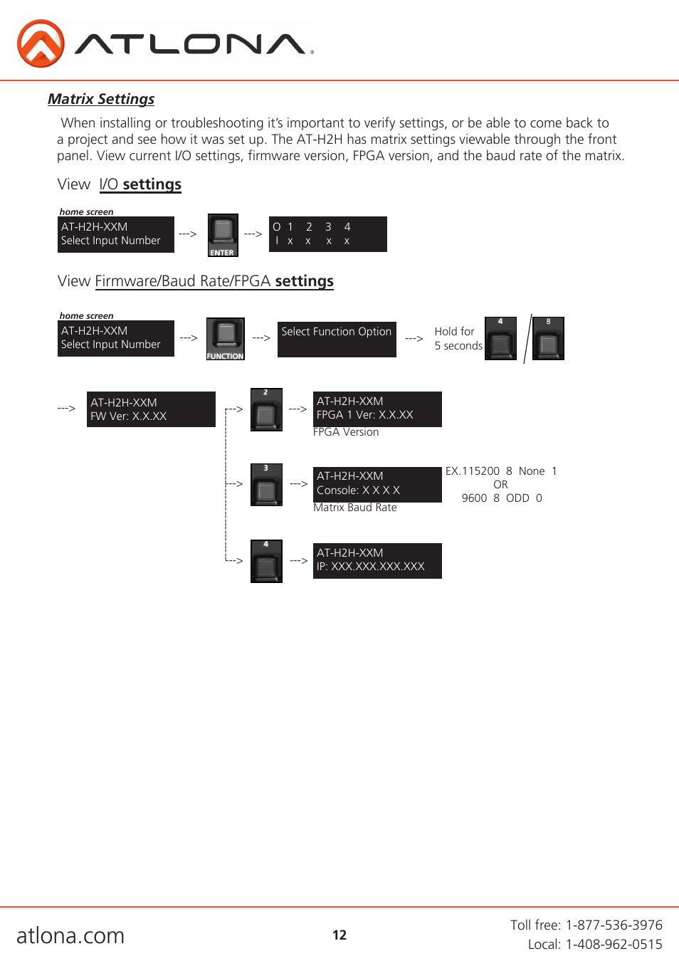Atlona AT H2H V2 User Manual | Page 12 / 30