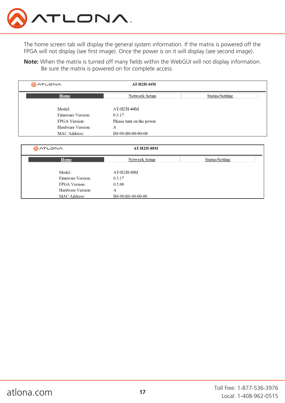 Atlona AT H2H V2 User Manual | Page 17 / 30