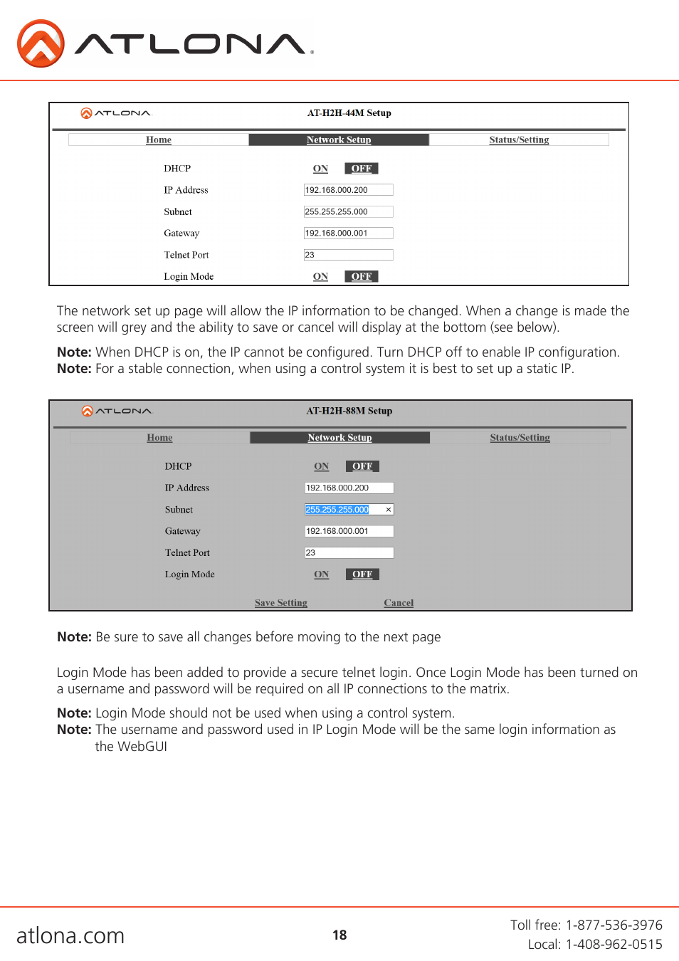 Atlona AT H2H V2 User Manual | Page 18 / 30