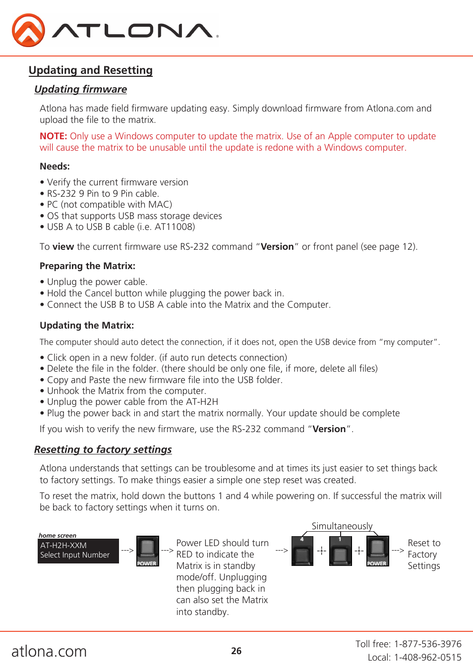 Atlona AT H2H V2 User Manual | Page 26 / 30