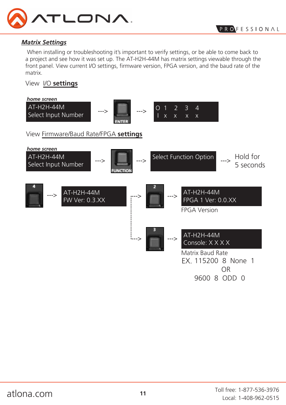 Atlona AT H2H 44M User Manual | Page 11 / 19