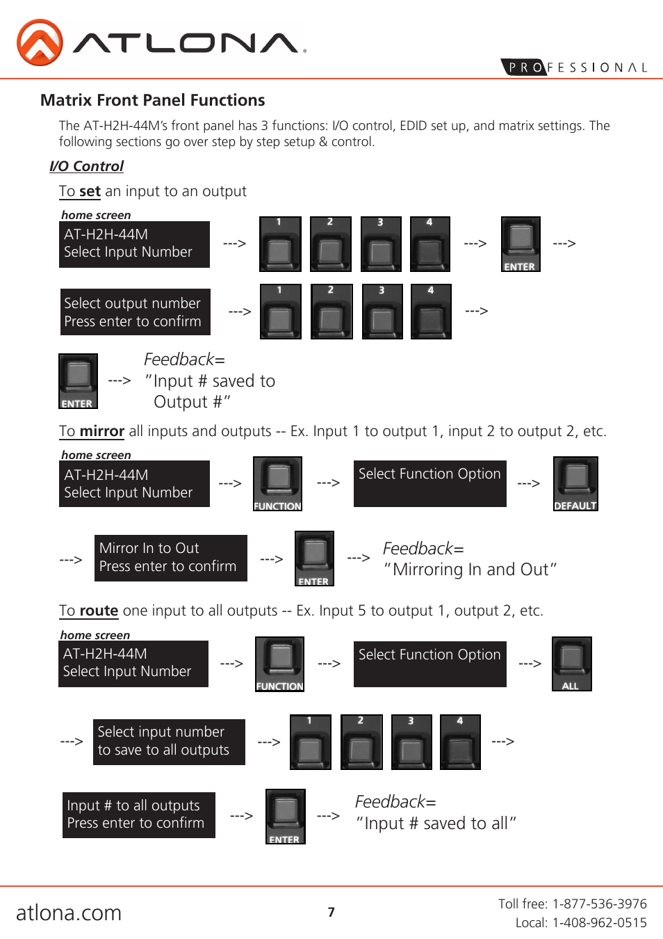 Atlona AT H2H 44M User Manual | Page 7 / 19