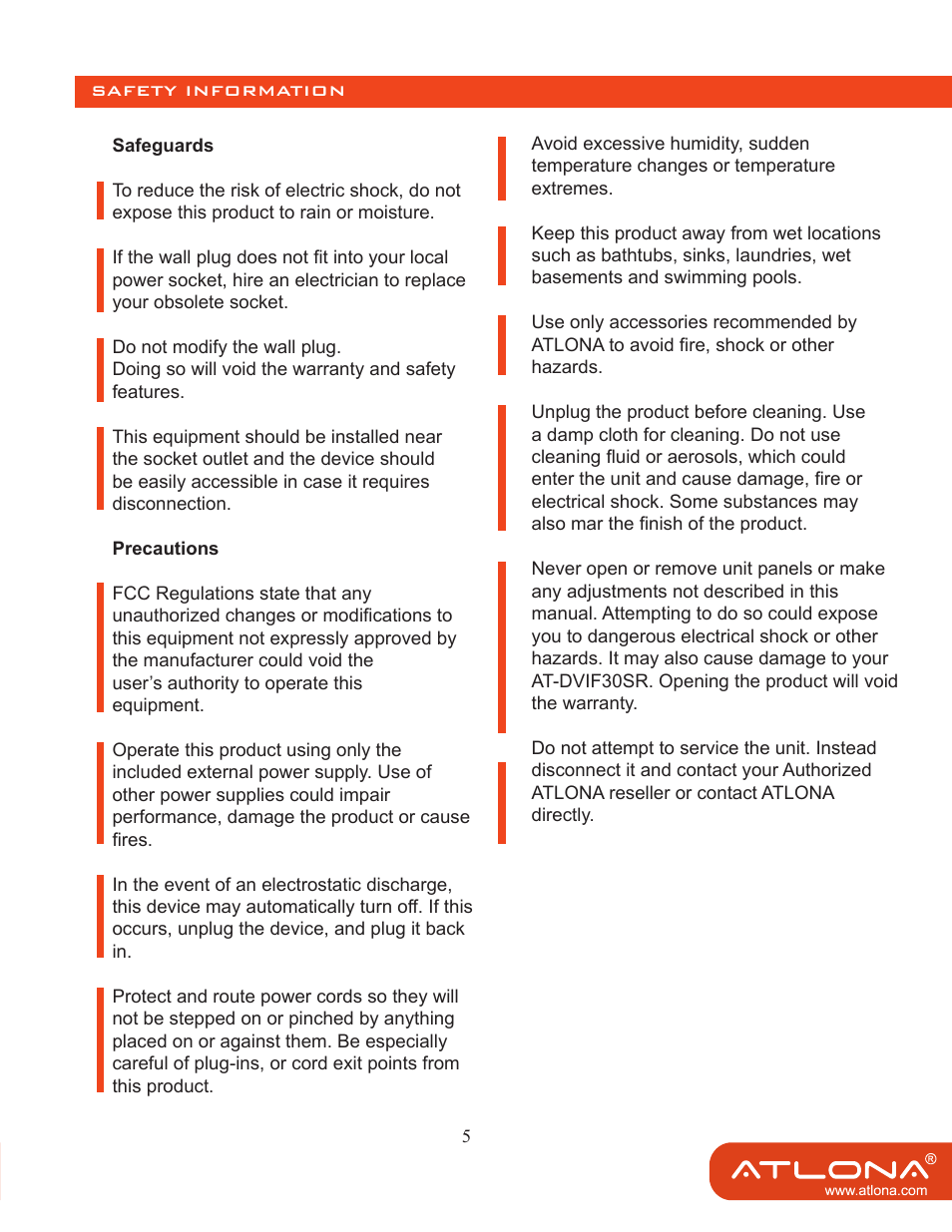 Atlona AT DVIF30SR User Manual | Page 7 / 9