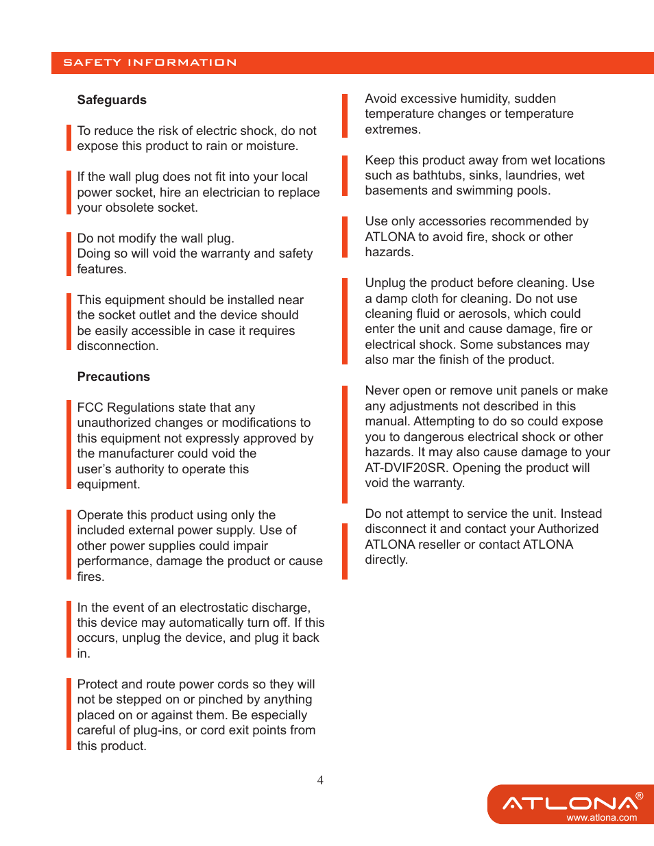 Atlona AT DVIF20SR User Manual | Page 6 / 8