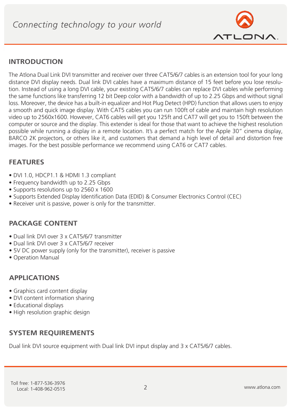 Atlona AT DVID30SR User Manual | Page 3 / 9