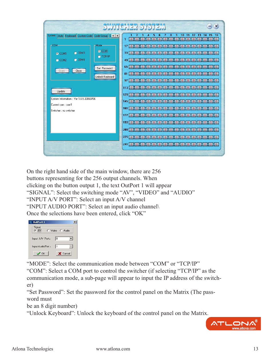 Atlona AT DVI MATRIX User Manual | Page 13 / 21