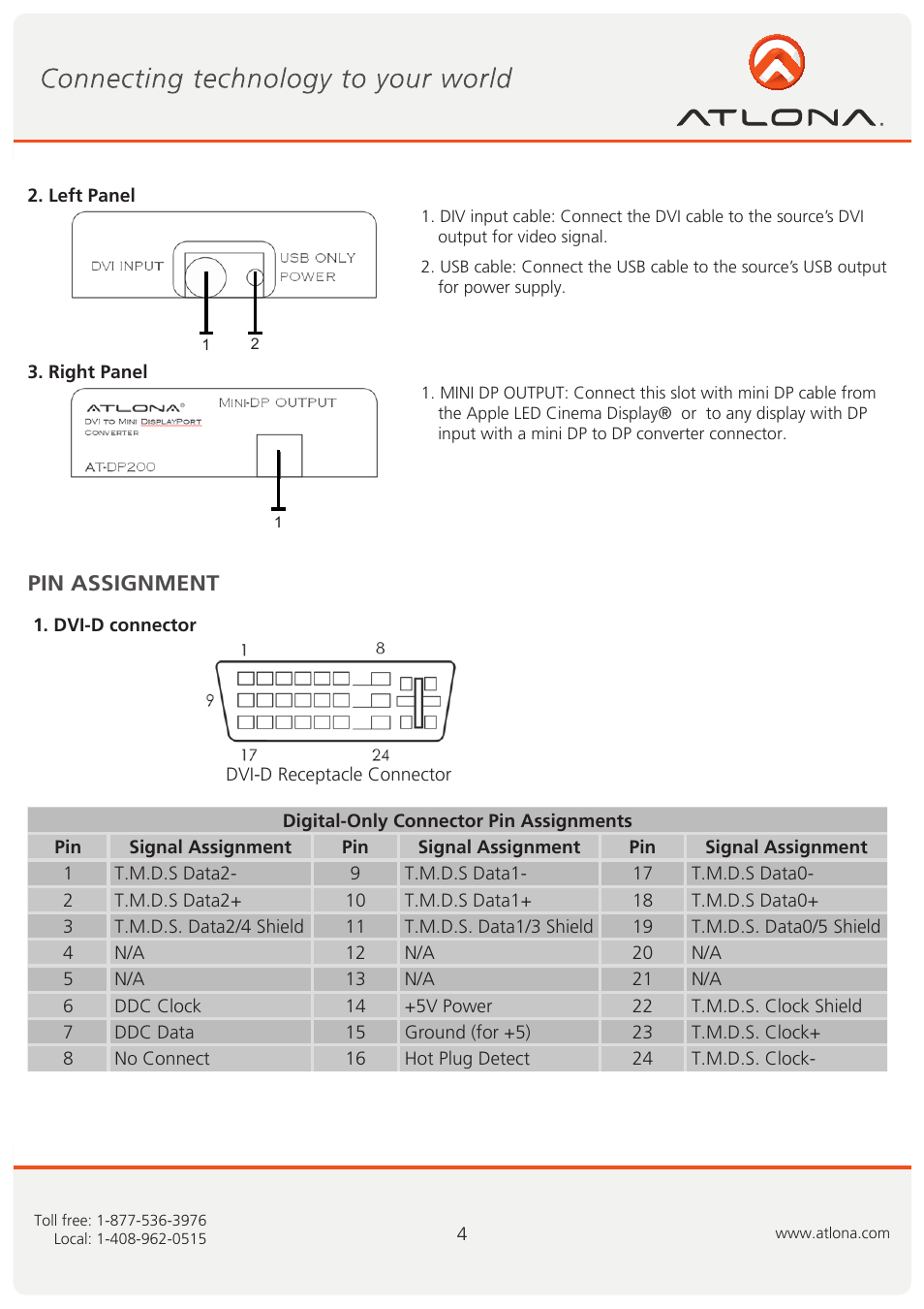 Atlona AT DP200 User Manual | Page 5 / 9