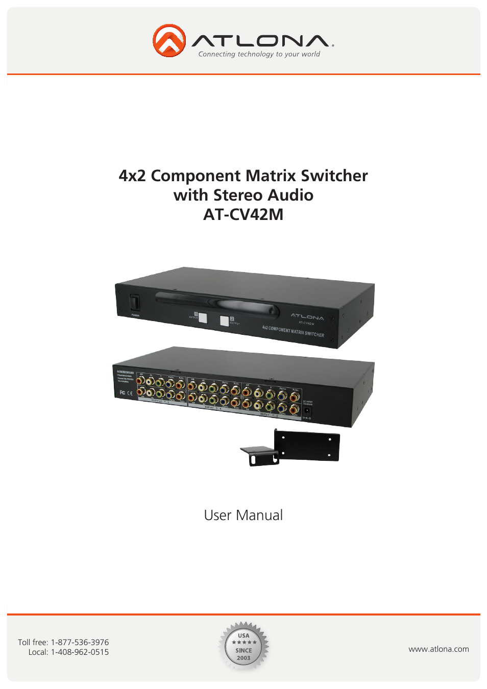 Atlona AT CV42M User Manual | 10 pages