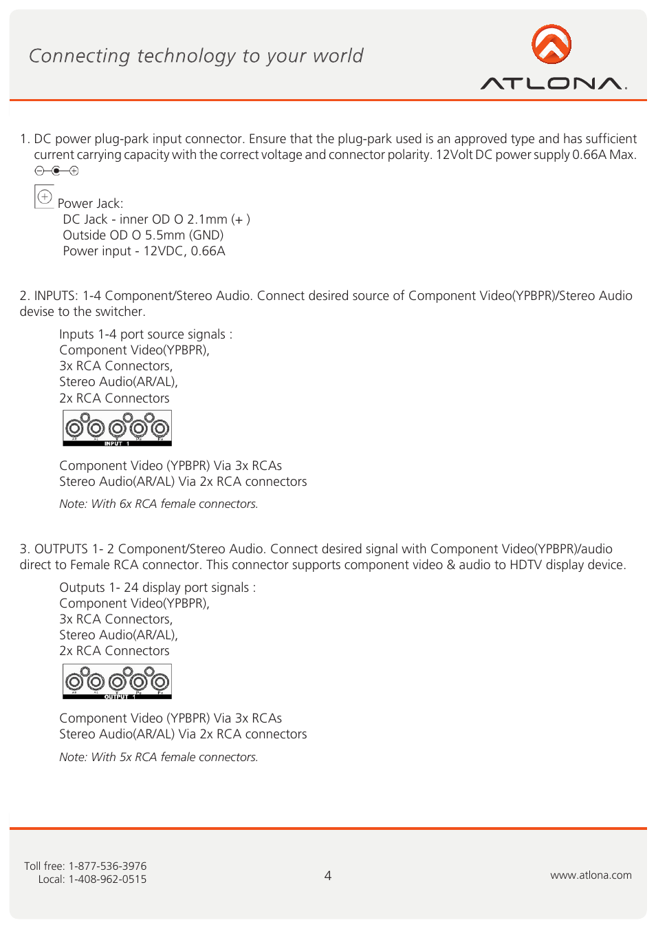 Atlona AT CV42M User Manual | Page 5 / 10