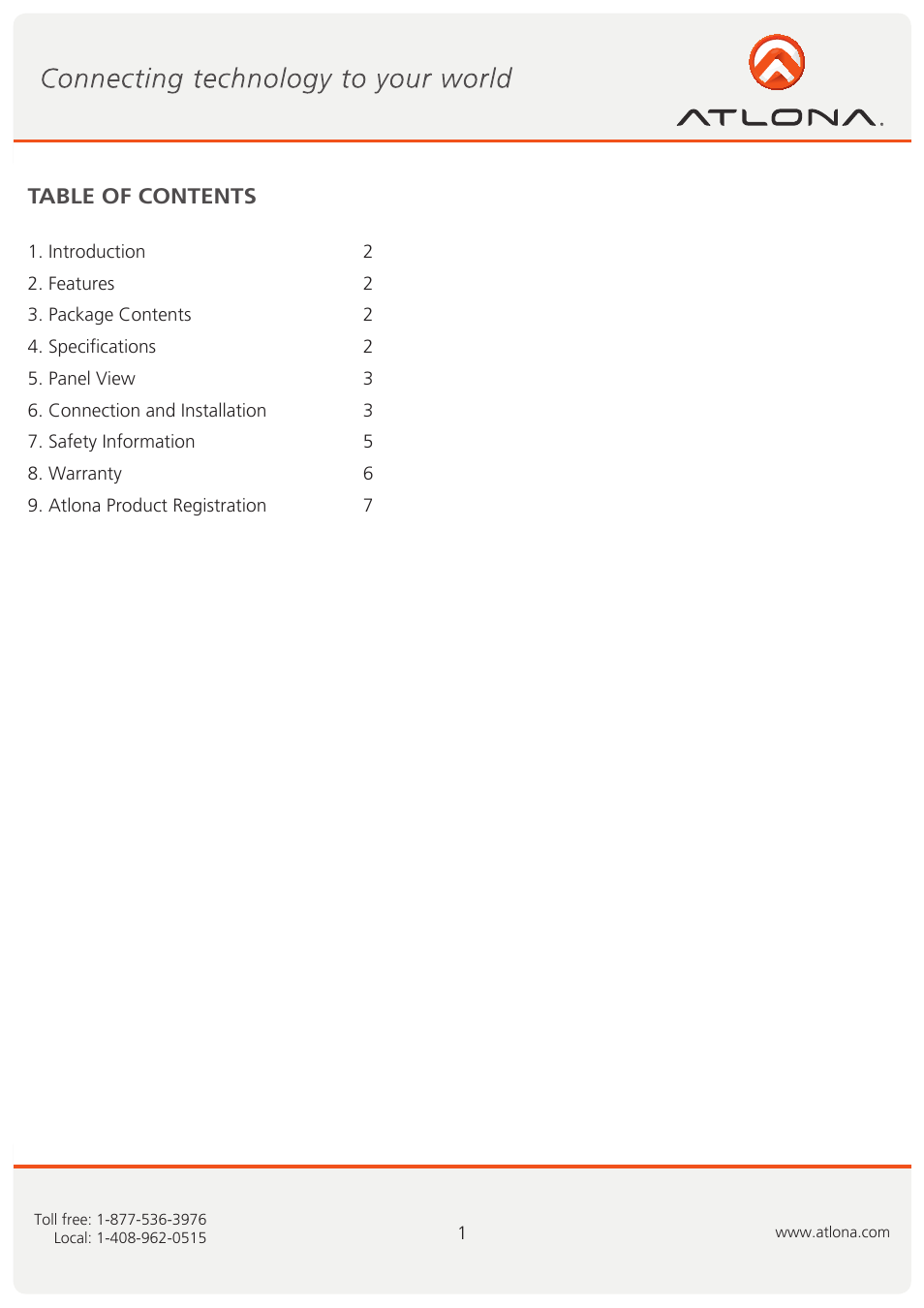 Atlona AT CV41R User Manual | Page 2 / 8
