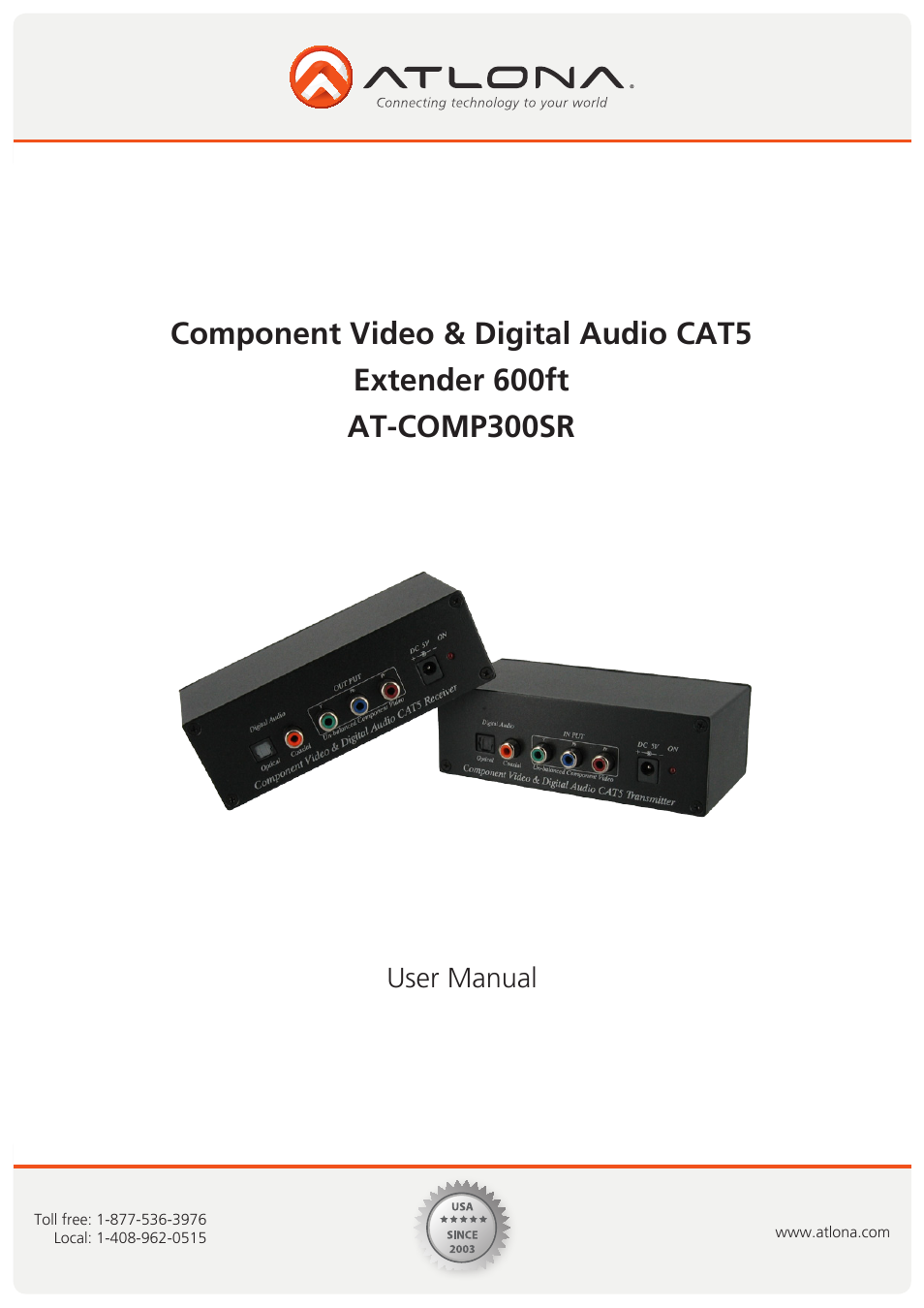 Atlona AT COMP300SR User Manual | 7 pages