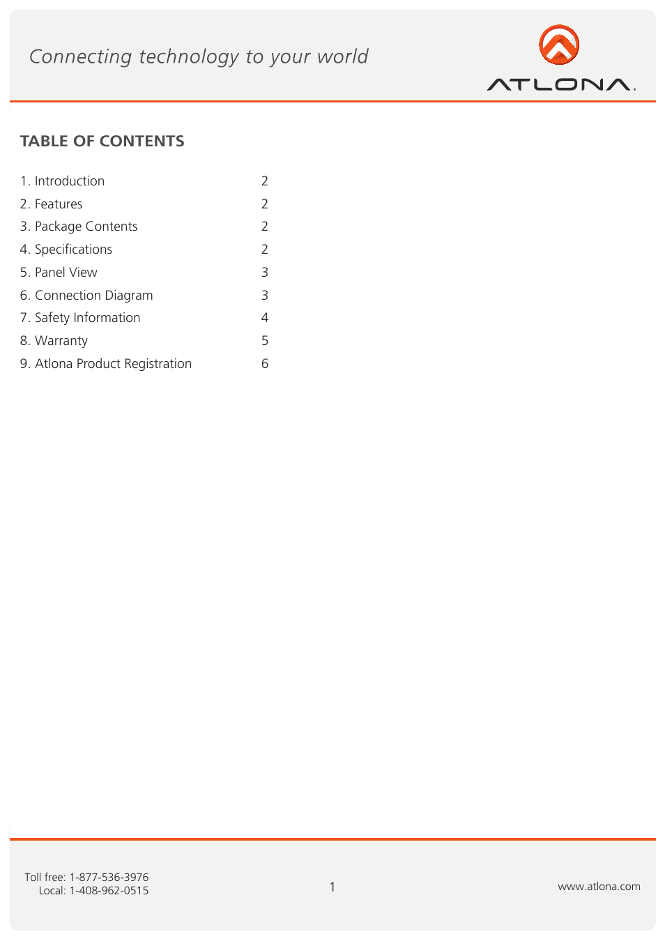 Atlona AT COMP300SR User Manual | Page 2 / 7