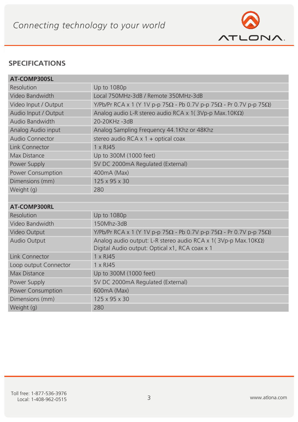 Atlona AT COMP300SL User Manual | Page 4 / 10