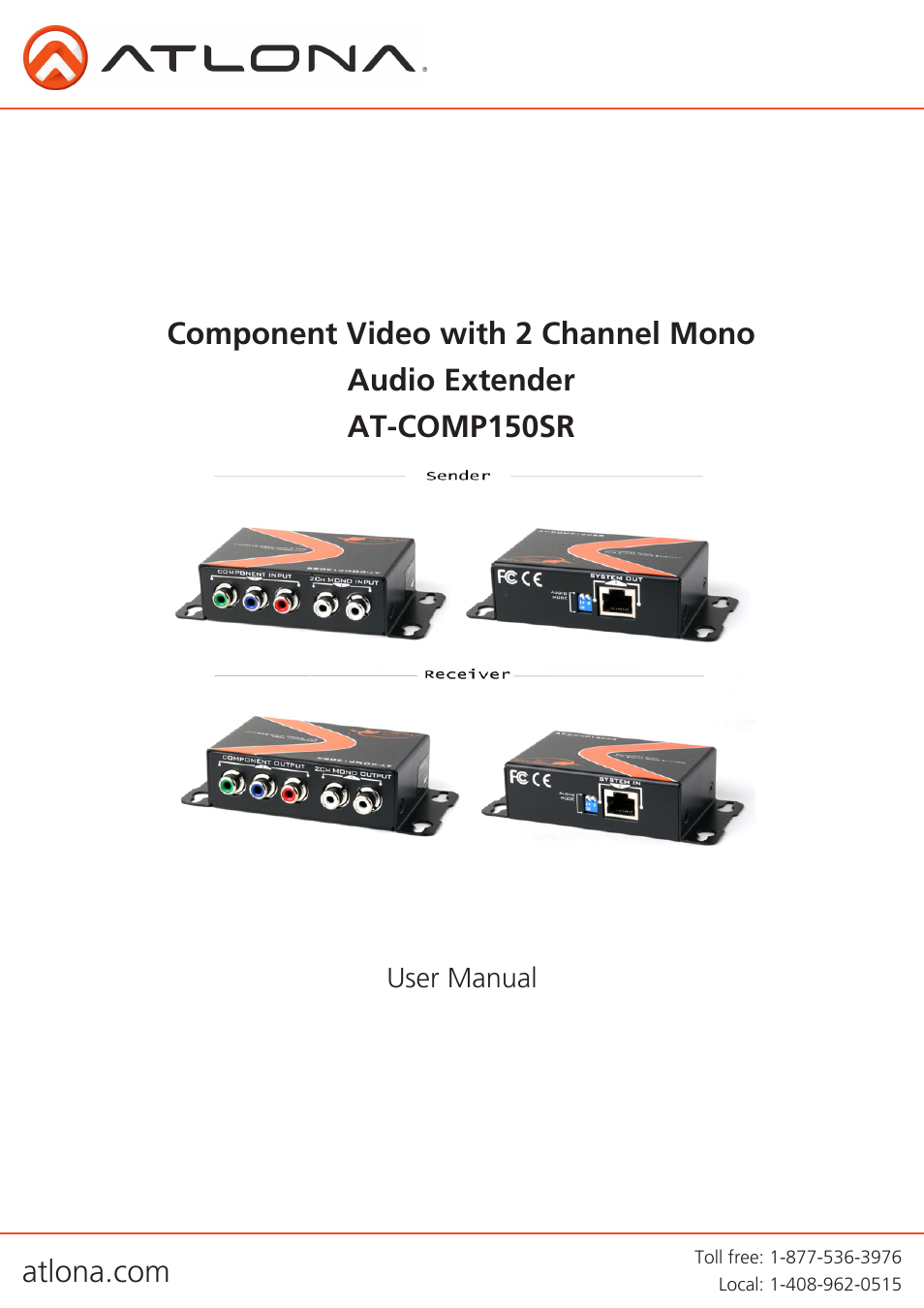 Atlona AT COMP150SR User Manual | 11 pages