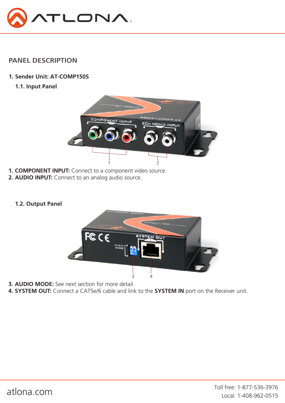 Atlona AT COMP150SR User Manual | Page 5 / 11