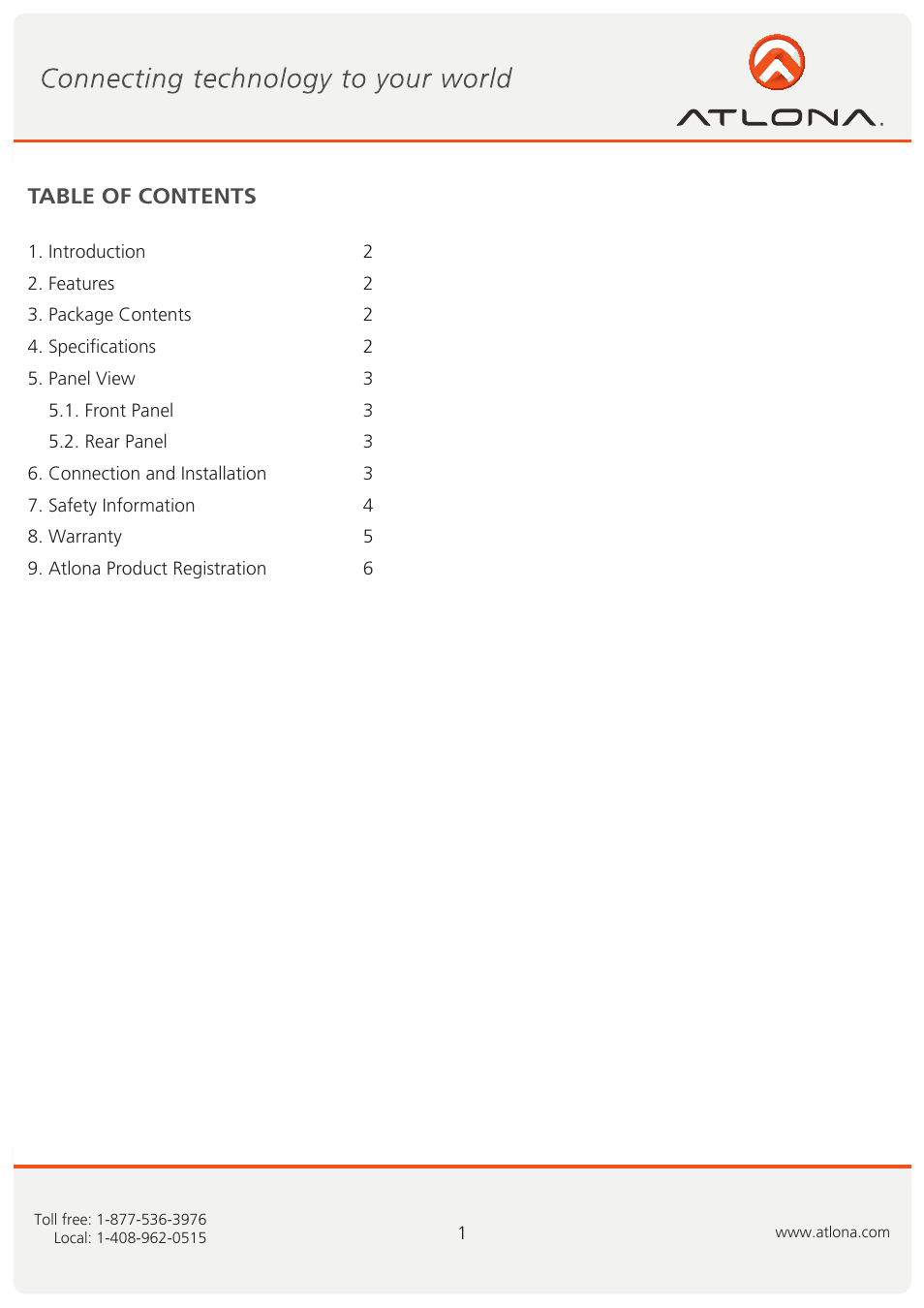 Atlona AT COMP HDMI User Manual | Page 2 / 7