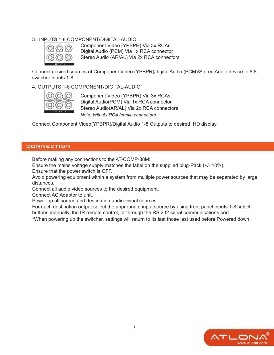 Atlona AT COMP 88M User Manual | Page 5 / 12