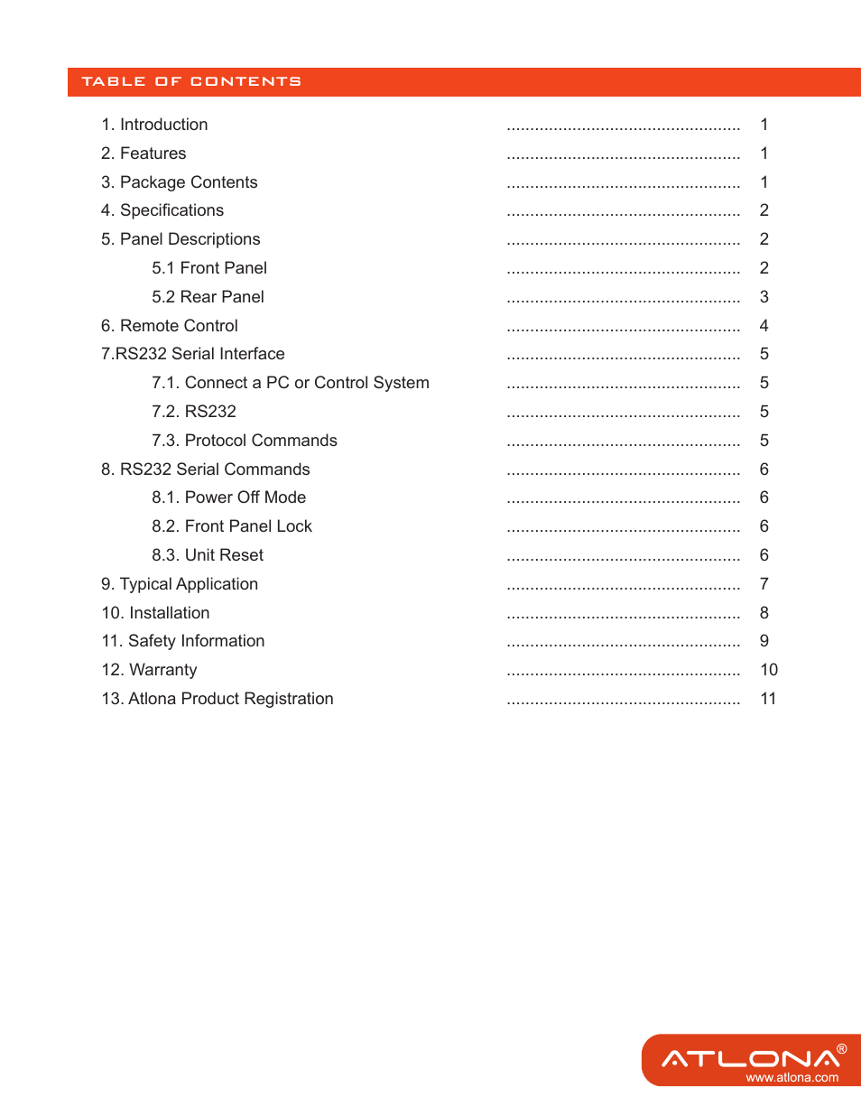 Atlona AT COMP 64M User Manual | Page 2 / 13