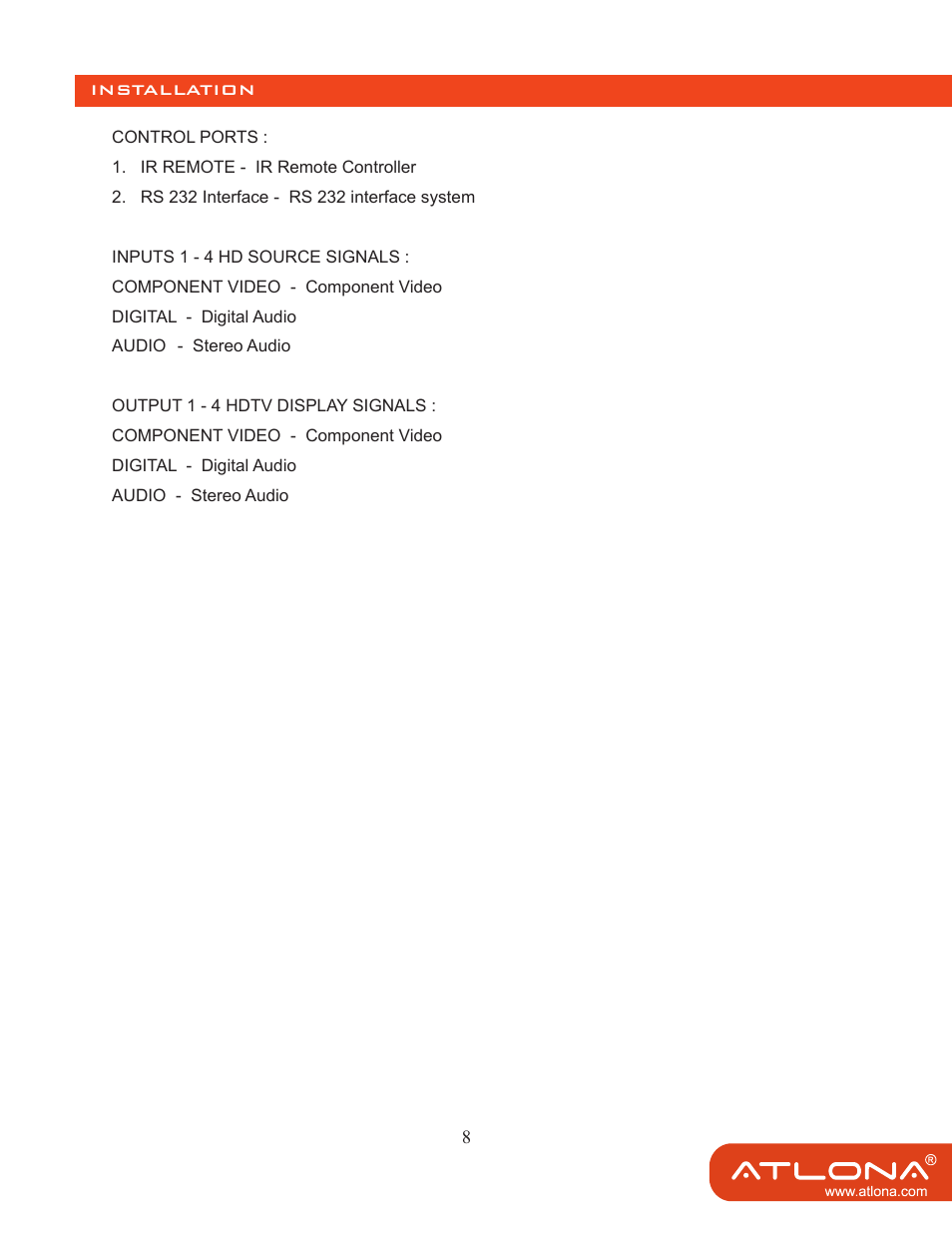 Atlona AT COMP 44M User Manual | Page 10 / 13