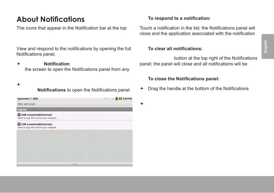 About notifications | COBY Kyros MID7015-4G User Manual | Page 21 / 55