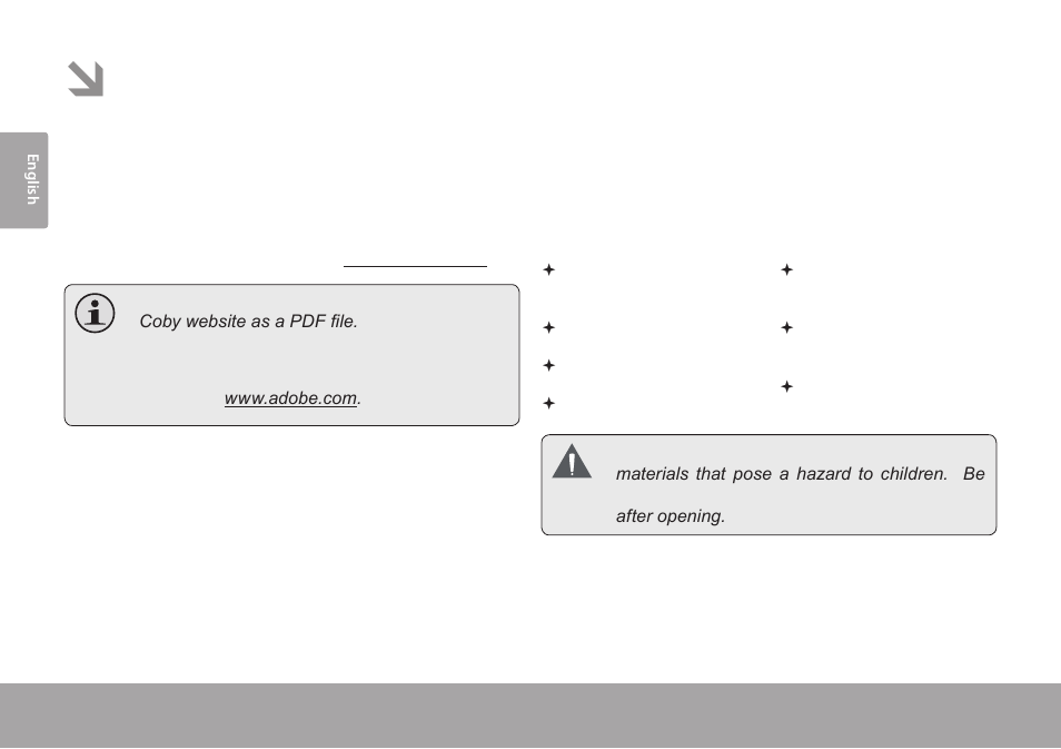 Thank you, Package contents | COBY Kyros MID7015-4G User Manual | Page 4 / 55