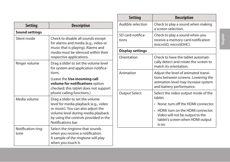 Sound & display | COBY Kyros MID7015-4G User Manual | Page 41 / 55