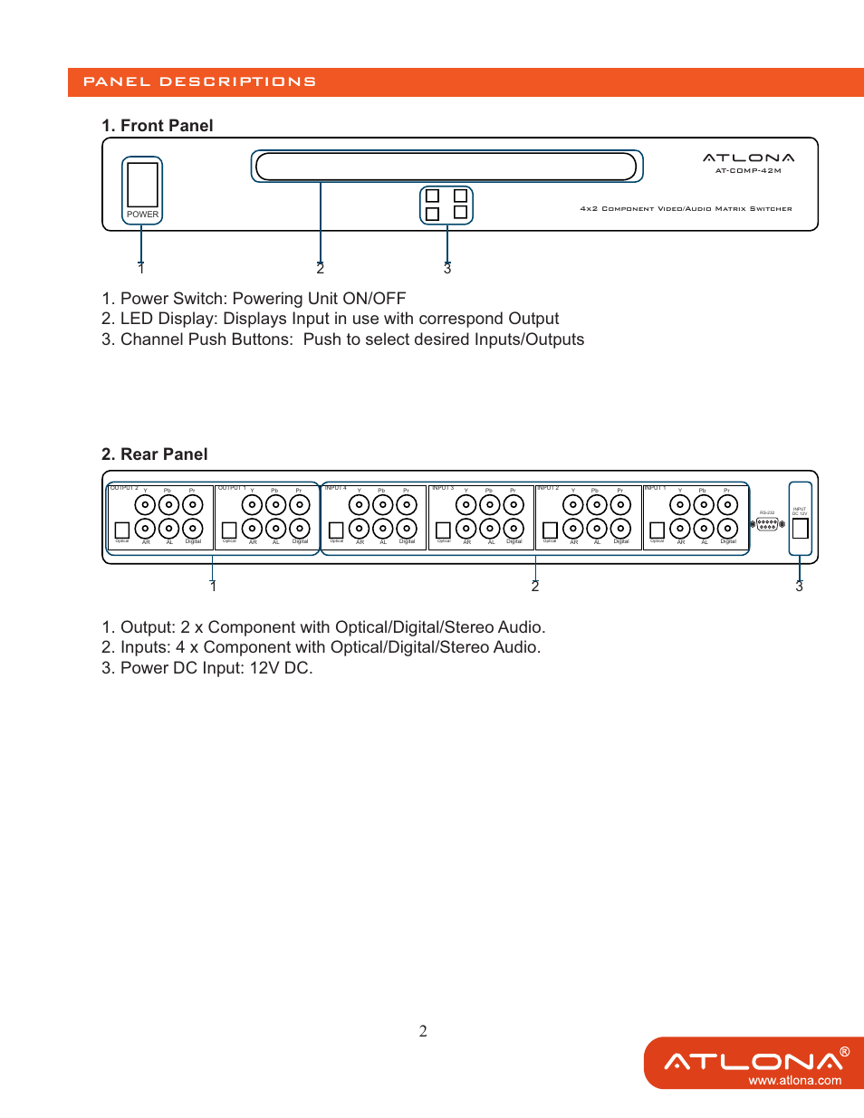Atlona AT COMP 42M User Manual | Page 4 / 11