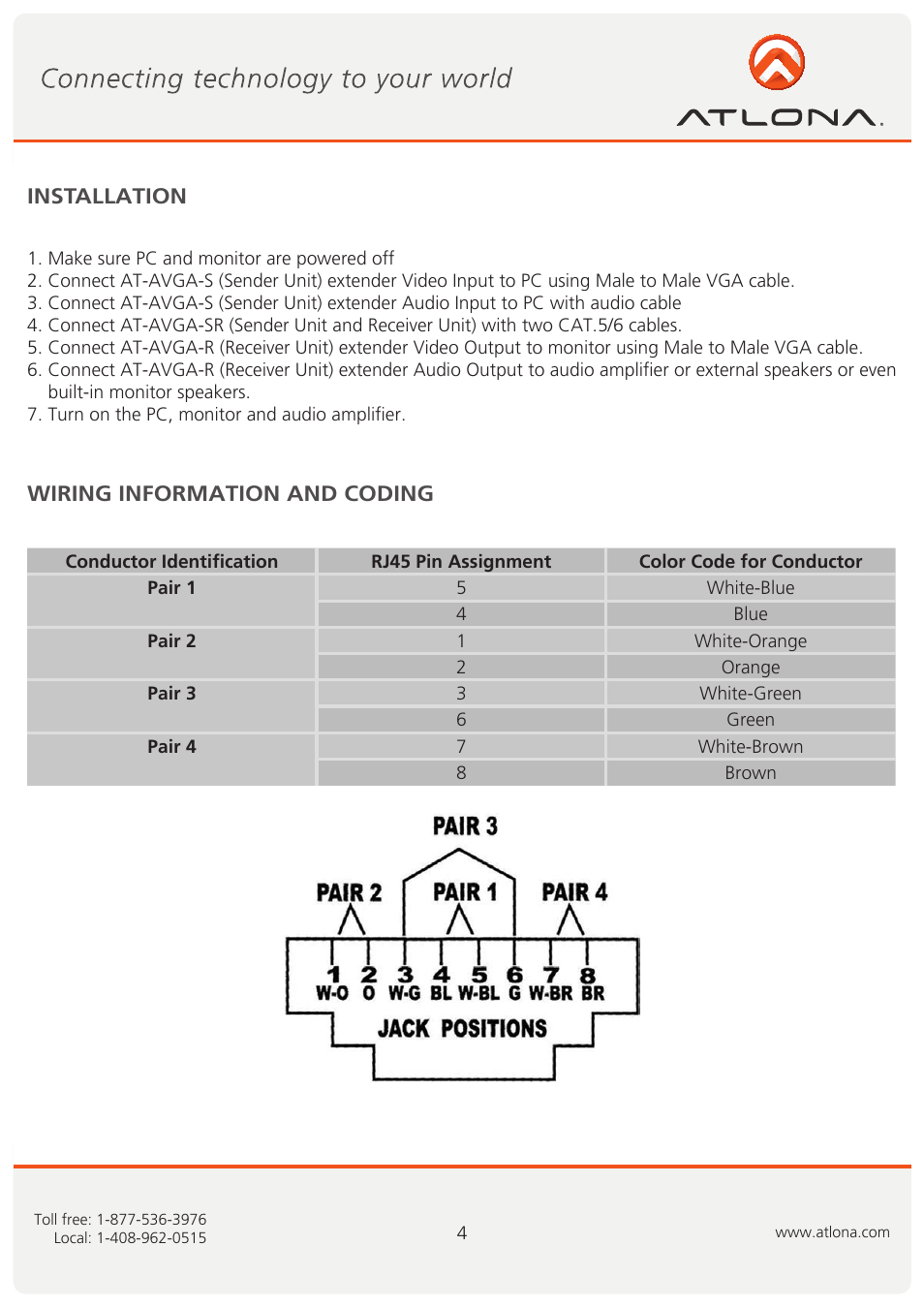 Atlona AT AVGA SR User Manual | Page 5 / 8
