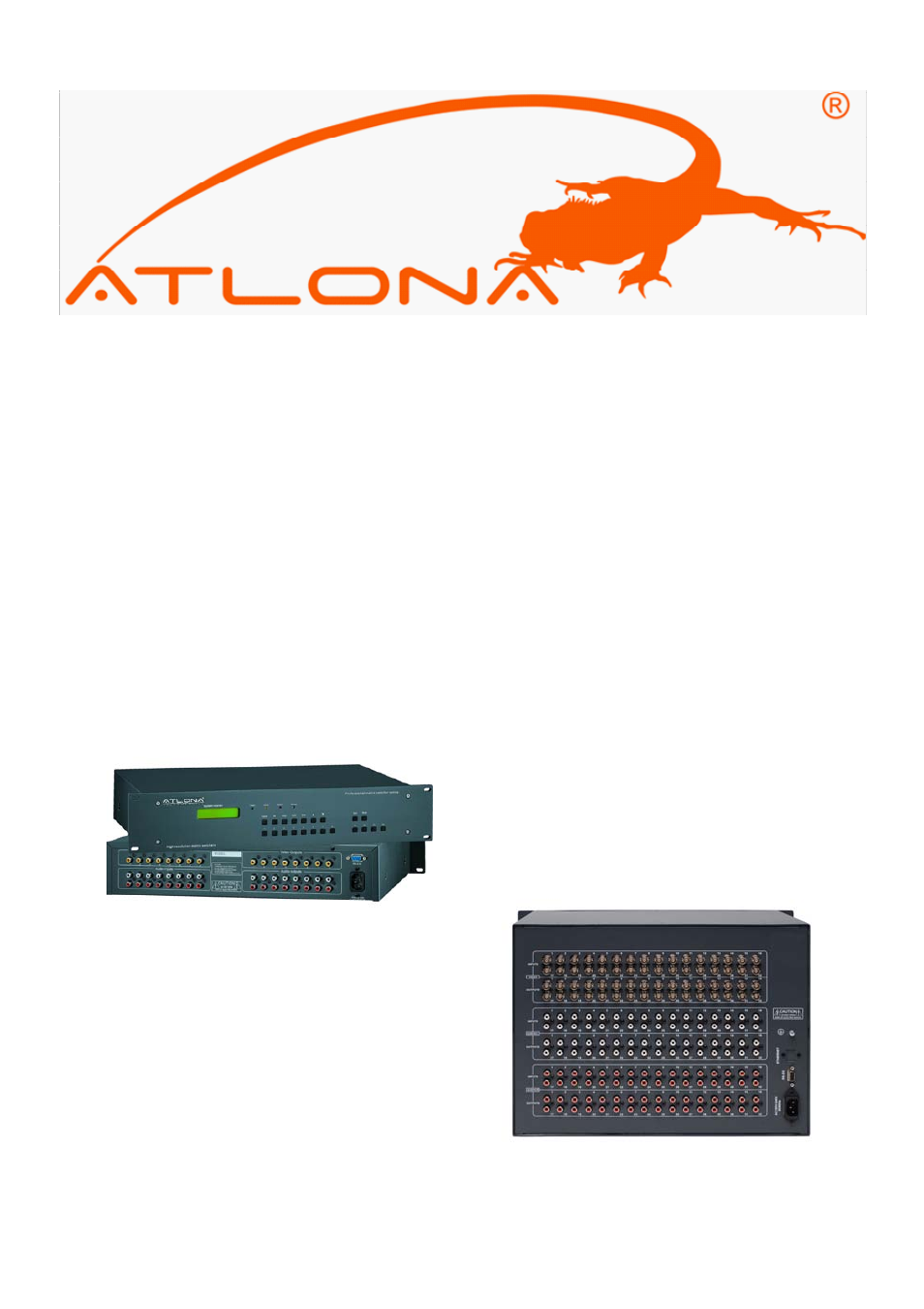 Atlona AT AV MATRIX User Manual | 31 pages