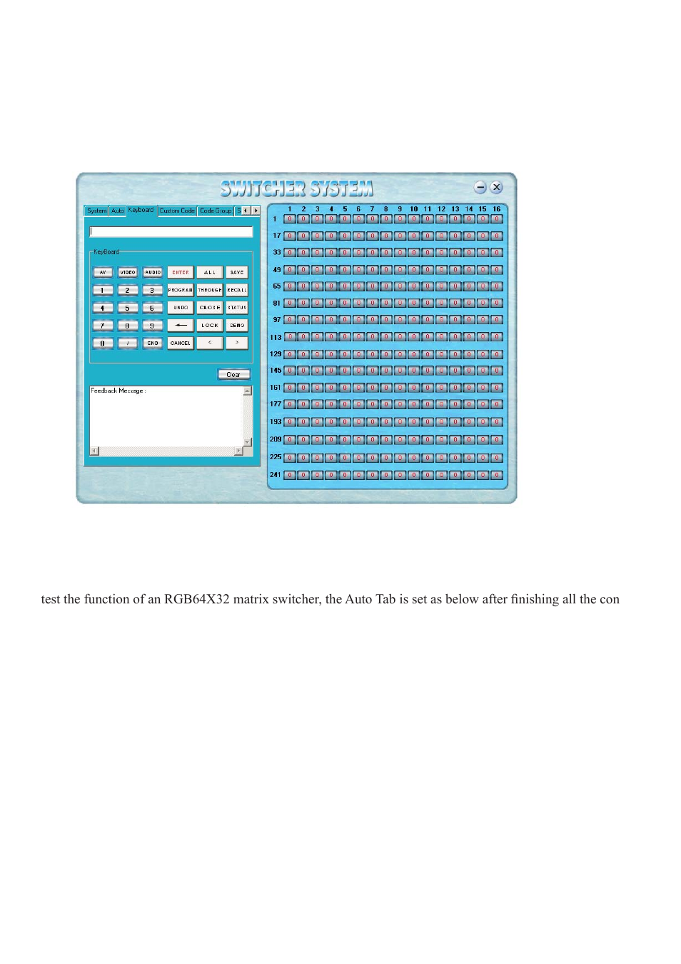 1 keyboard tab 5.2 auto tab | Atlona AT AV MATRIX User Manual | Page 23 / 31