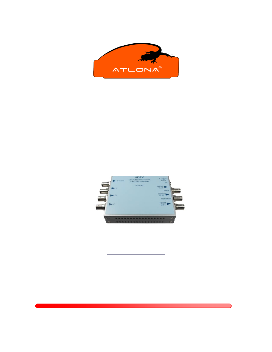 Atlona AT AV HDSDI User Manual | 7 pages